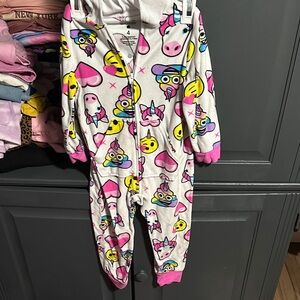 Colorful Unicorn and Emoji Kids One Piece